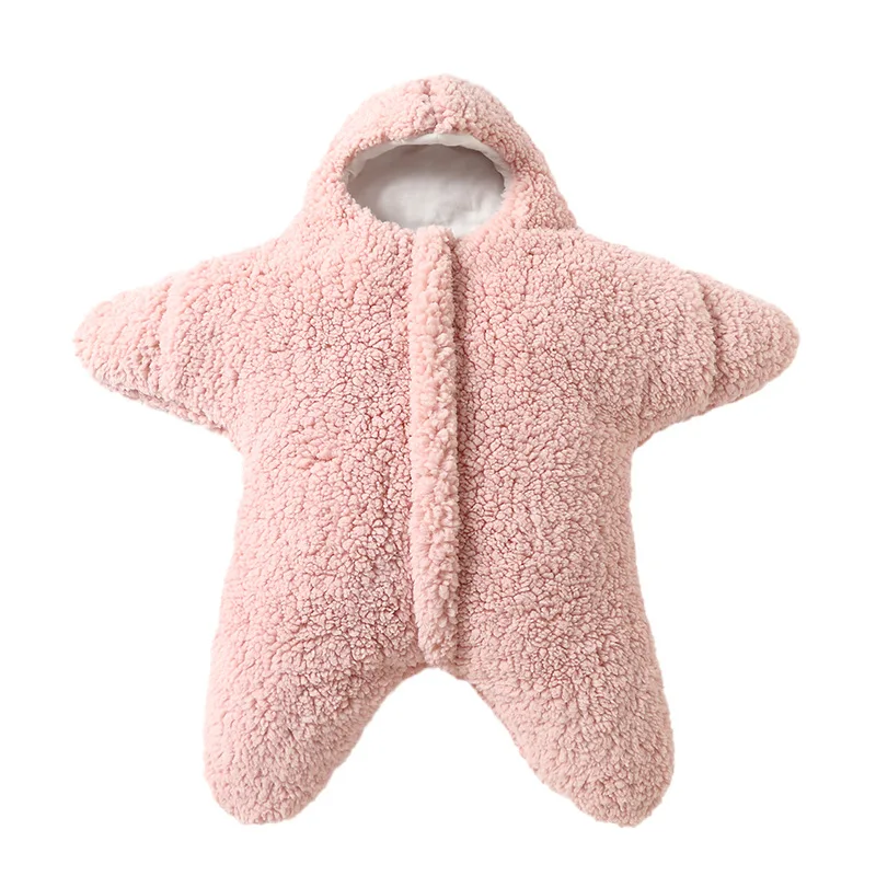 Winter Keep Warm Newborn Wool Lamb Sleeping Bag Rompers Infant Pajamas Cotton Soft Boys Girls Colorful Five-star Sleeping Bag