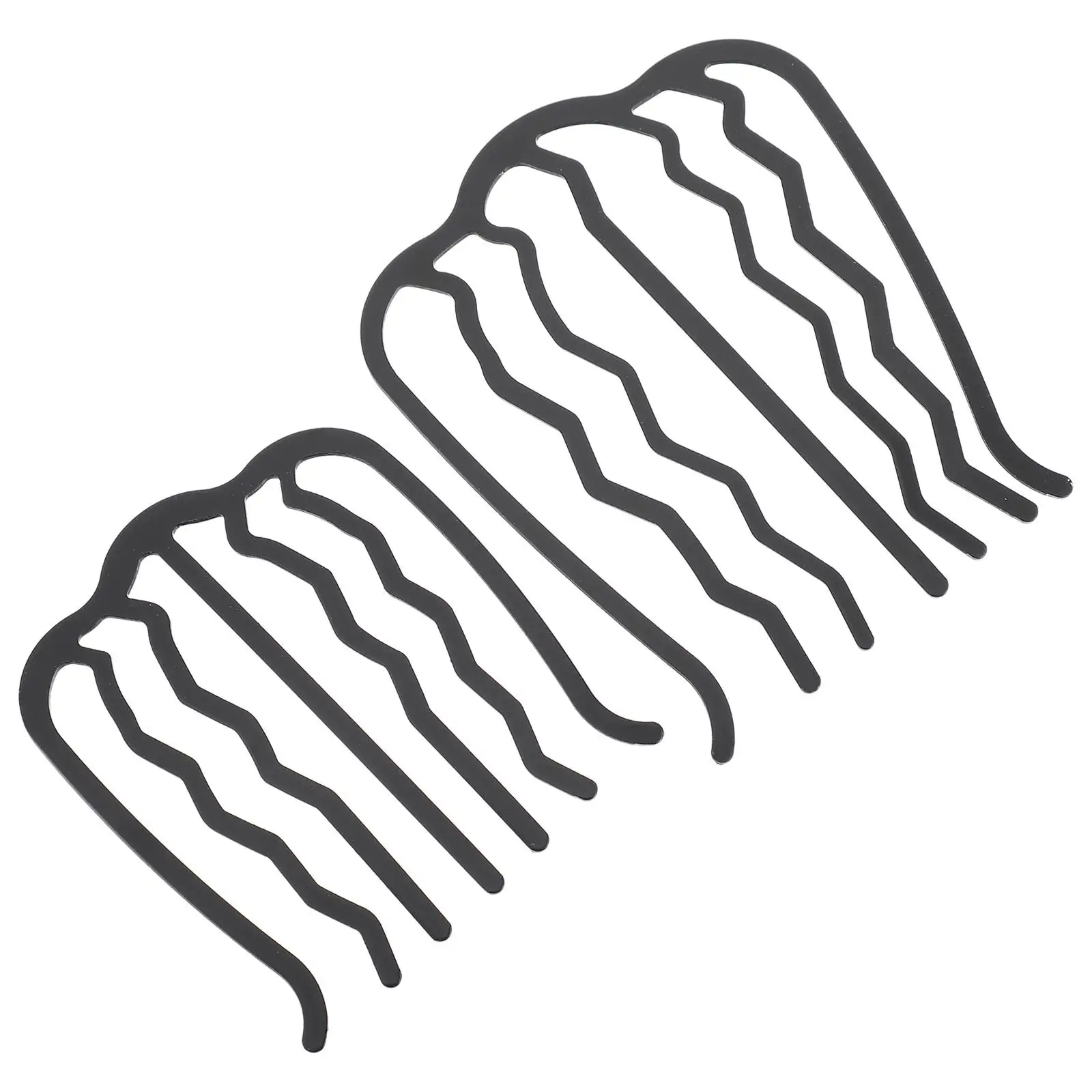 

2 Pcs U Shaped Side Fork Clips Durable Comfortable Long Thick Hair Accessories Metal Hairpin Bun Iron Comb Hair Fork Pin