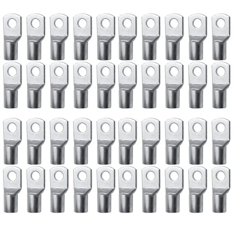 B23B 40Pcs Tinned Coppe Wire Nose Terminal Crimp SC Type Lugs Ring Cable Connector 35Mm2 M6/M8/M10 SC35-8