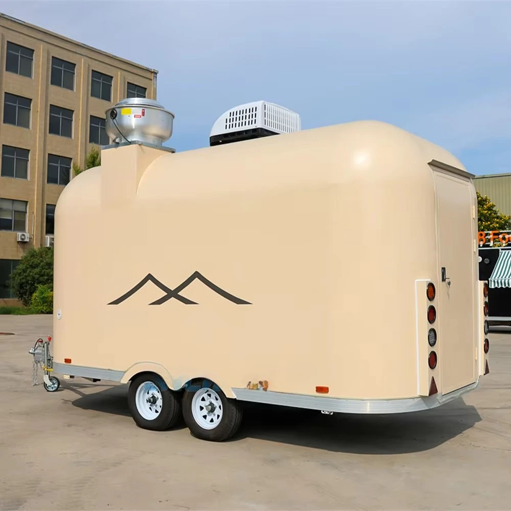 Fast Food Mobile Truck Food Van Trailer Heavy Duty Cooking Equipment Storage for 24 Hour Fast Food Business Customized