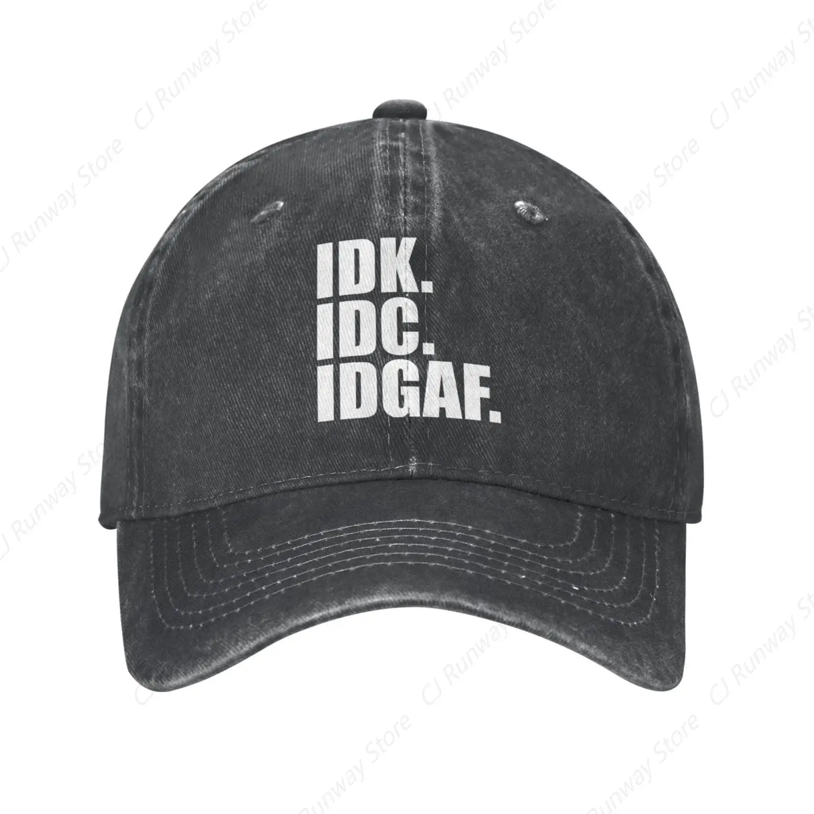 Adult Vintage Trucker Dad Hat,IDK IDC Idgaf I Don't Know I Don't Care,Baseball Cap Funny Cowboy Hat