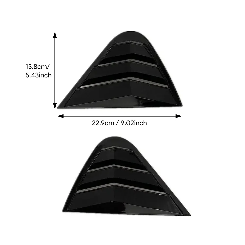 For Seat Ibiza 6j 2008 2009 2010 2011 2012 Car Rear Louver Window Side Shutter Cover Trim Sticker Vent Scoop ABS Carbon Fiber