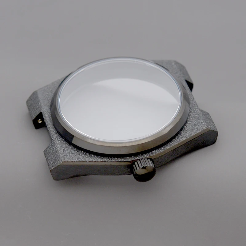 Mod 40MM Waterproof Watch Case Sparkle Sand Blasting Fluted Bezel Watch Cases Parts For PRX Super Player NH34 NH35 NH36 Movement