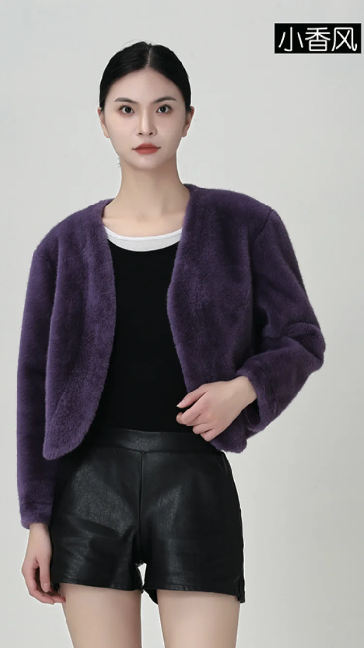 fake fur jacket winter women faux fur coat short