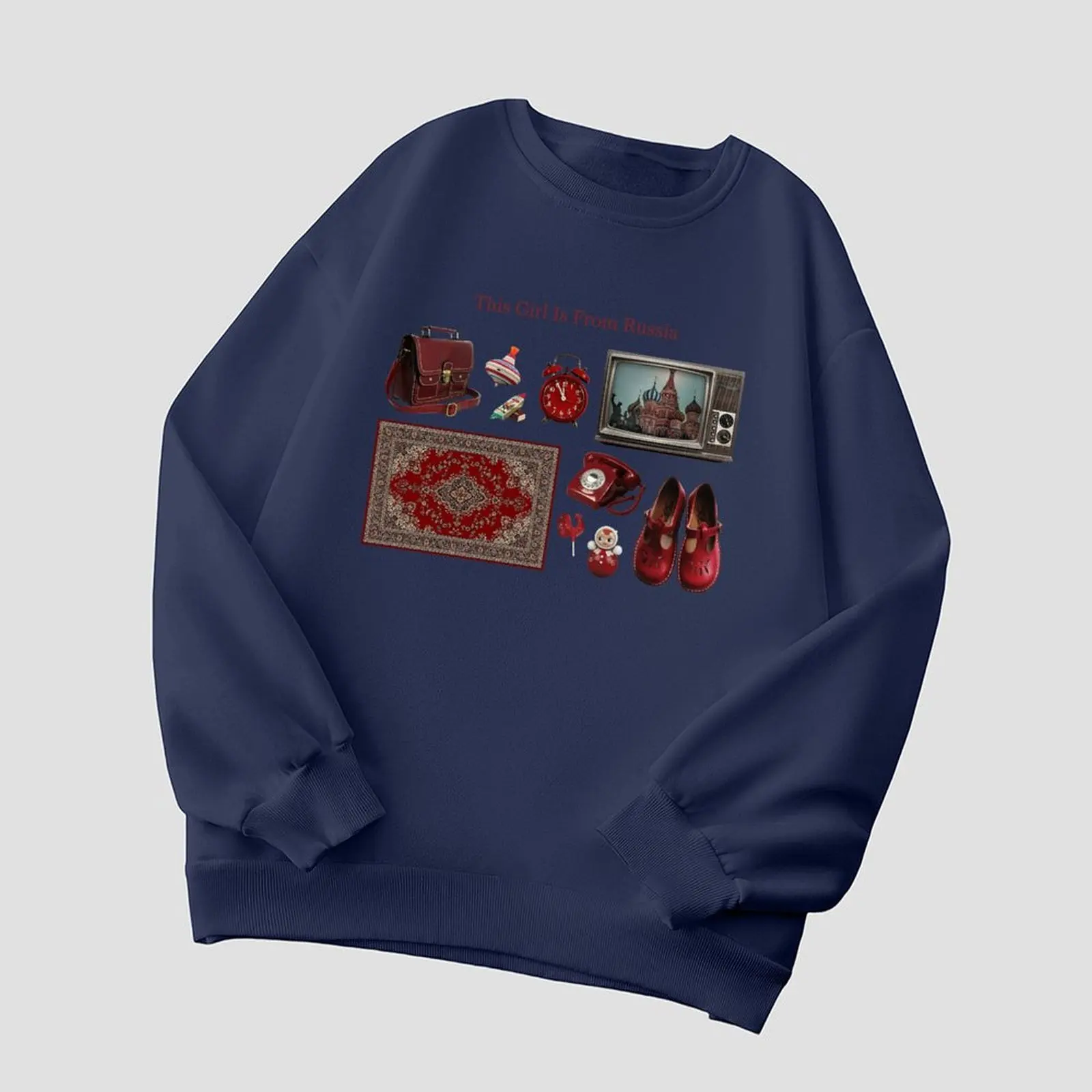 Y2k سترة نسائية برقبة دائرية ملابس شتوية مخملية غير رسمية ملابس خروج مريحة بأكمام طويلة ملابس نسائية للخريف 2025