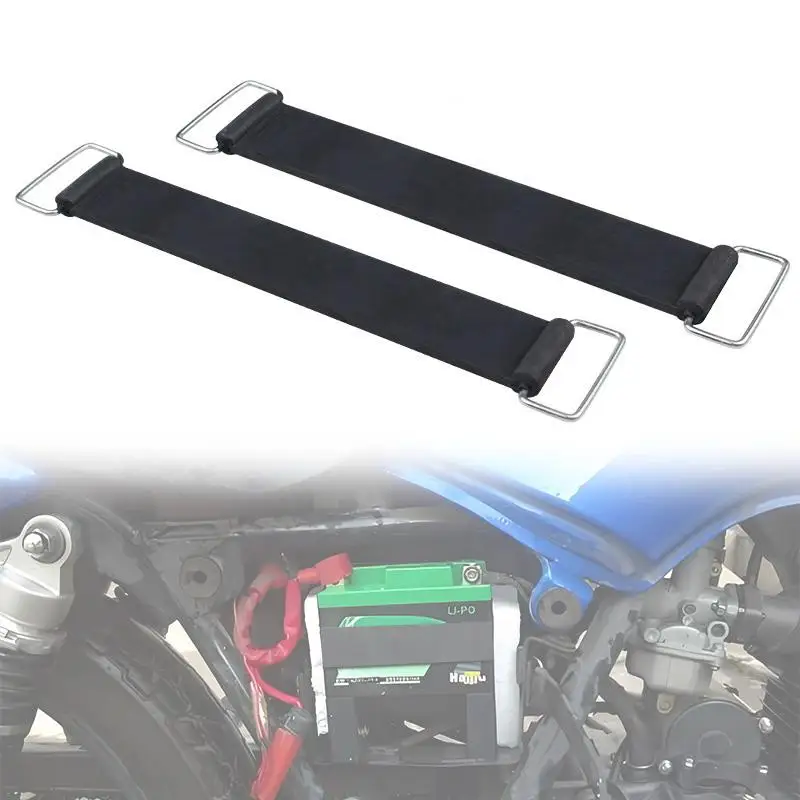 SUSU 2/4 Pack Of Motorcycle Rubber Battery Retaining Straps, Suitable For All Motorcycles, Tricycles, And Scooters