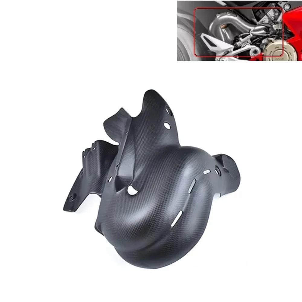 

FOR DUCATI Panigal V4S V4R Streetfighter V4 2018-2023 100% 3K Pure Carbon Fiber Motorcycle Accessories Exhaust hood fairing kit