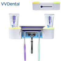 VVDental Multifunctional Toothbrush Holder UV Light Sterilization Automatic Toothpaste Squeezing Support Toothbrush Sterilizer