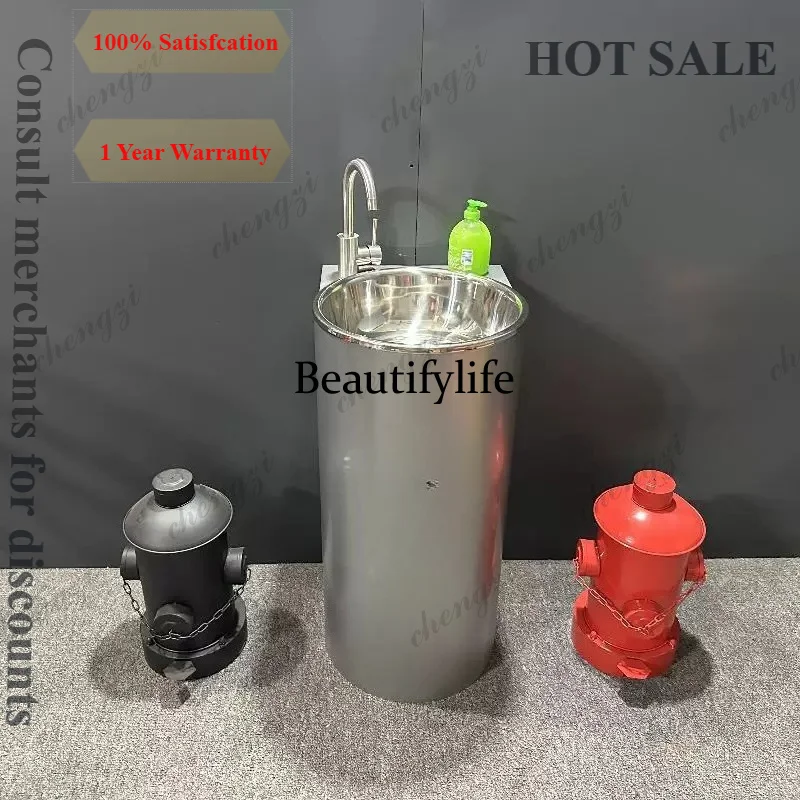 B567 Industrial wind washbasin retro column washbasin creative washbasin restaurant commercial