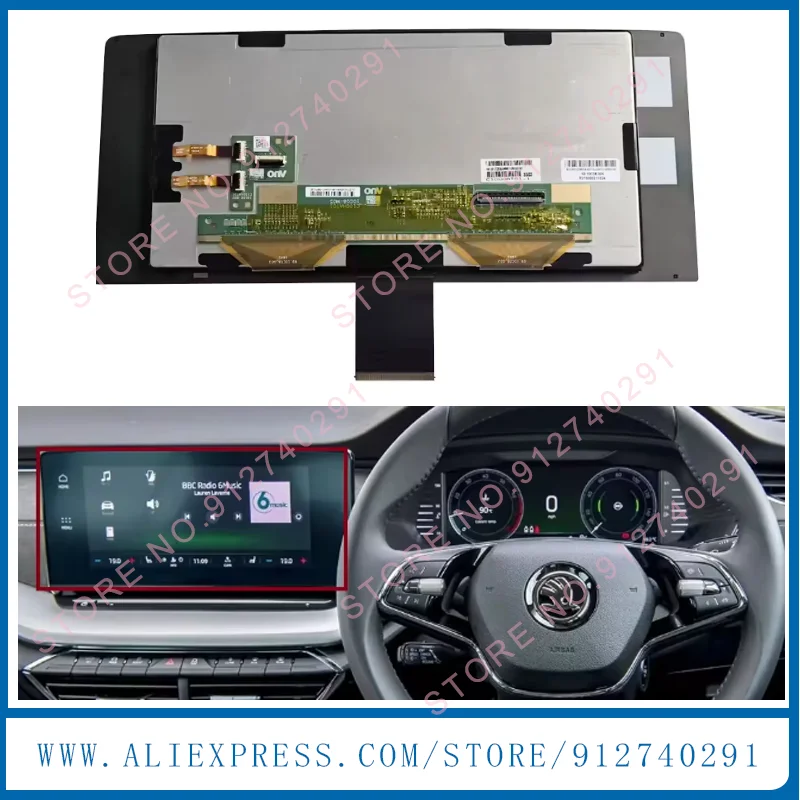 10.25 Inch For 2019-2024 Skoda Octavia IV MK4 5E3919605 C100HAT01.1 23494073 New Car LCD Display Touch Screen Replacement