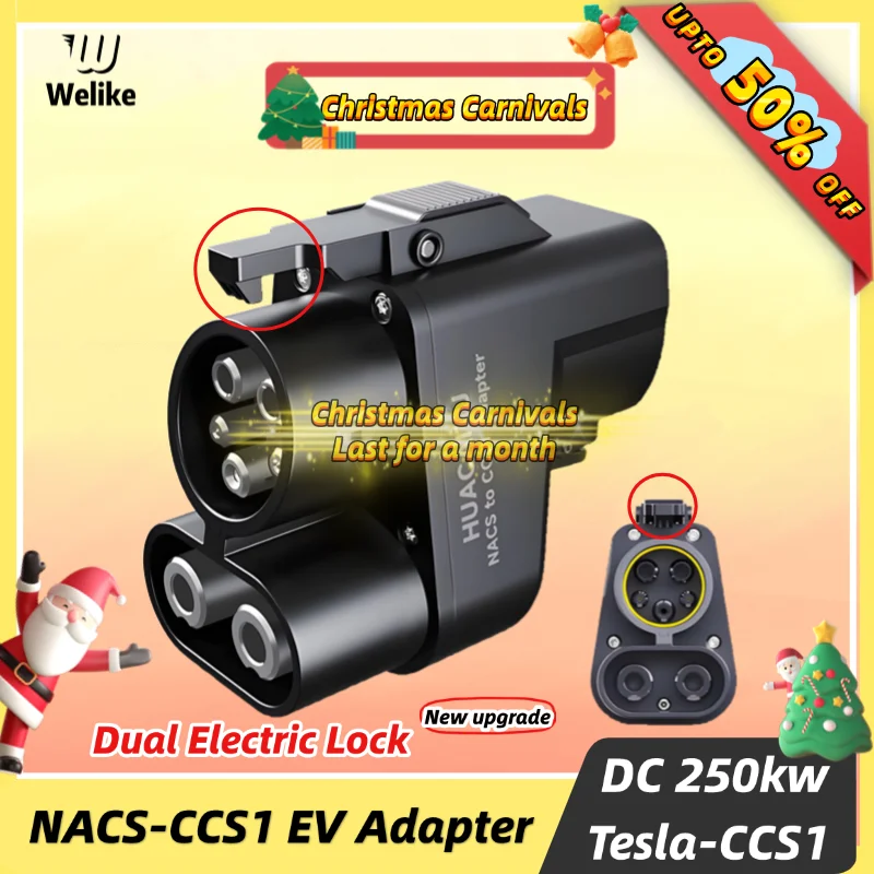 NACS to CCS1 Adapter Tesla to CCS1 Electric Vehicle Super Fast DC Charging Adapter High quality 250kw 250A 1000V