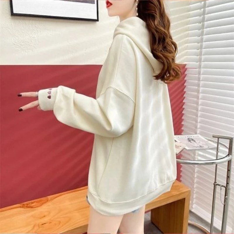 Mode coréenne Baggy femme hauts à capuche printemps et automne vêtements d'extérieur en Promotion nouveauté Emo Kpop sweat à capuche pour les femmes