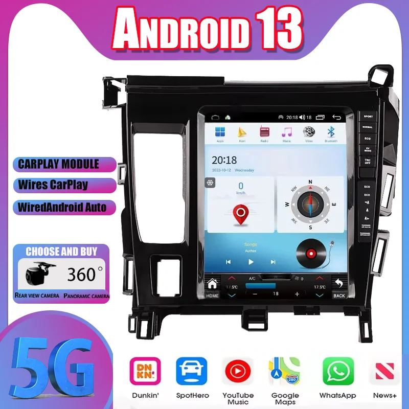 Carplay Android 14 Touch Screen For Lexus CT200 CT200H CT 2011-2022 Car Radio Multimedia Player GPS Navigation Stereo DSP