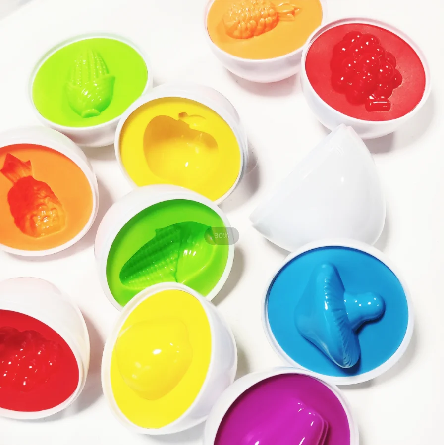 Forma geometrica che abbina uova tortuose per bambini, educazione precoce, illuminazione, uova intelligenti, giocattoli per il riconoscimento dei colori