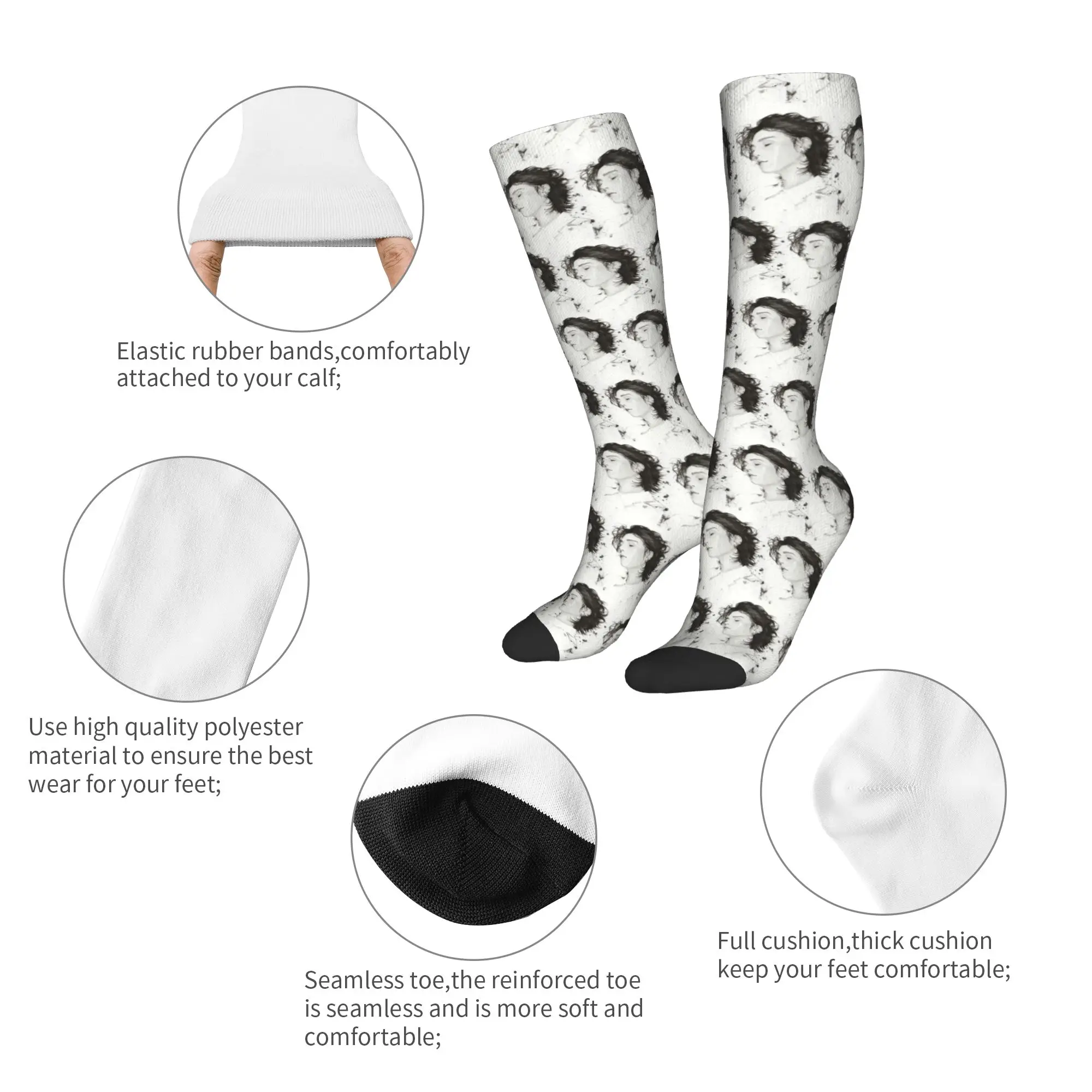 Medias de tripulación para todas las estaciones Agust D Set Me Free calcetines Harajuku moda Hip Hop calcetines largos accesorios para hombres mujeres regalos