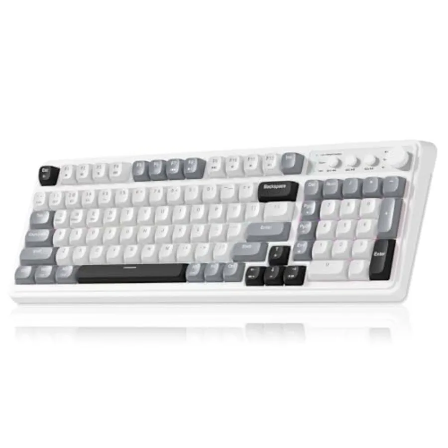 99 Wireless Keyboard, Custom Computer Keyboard, Tri-Mode Bluetooth 5.0/2.4GHz/USB-C Cute Creamy Gaming Keyboards with Number Pa