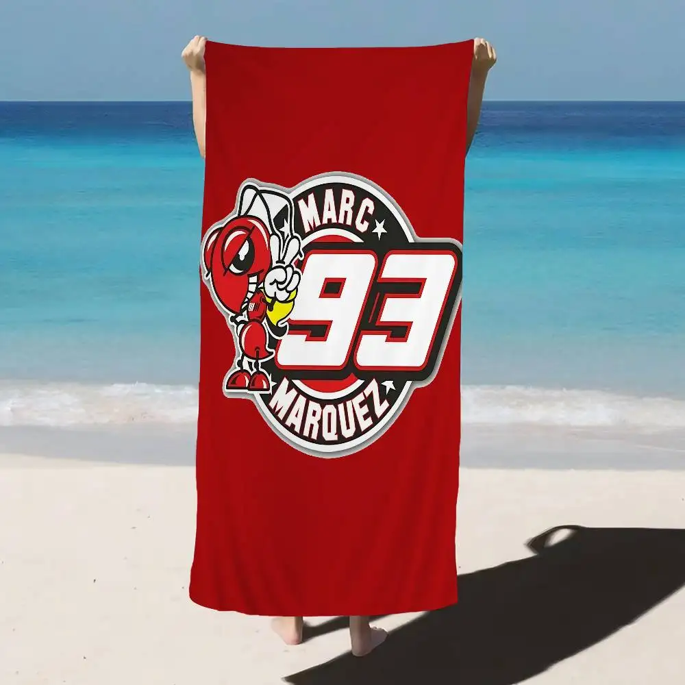 M-Marquezs-s 93 Logo Microfiber Beach Towel Absorbent Quick dry Soft Yoga Swimming Resort Mountain Climbing Towel
