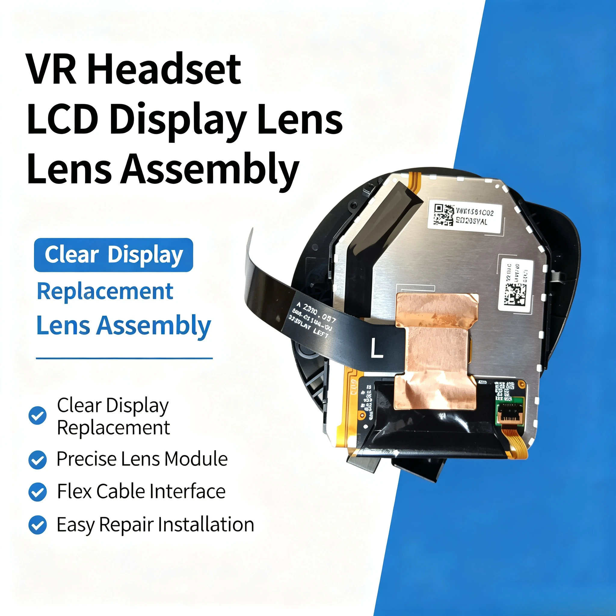 For Quest 3 VR Headset LCD Display Lens Replacement Assembly Spare Repair Parts
