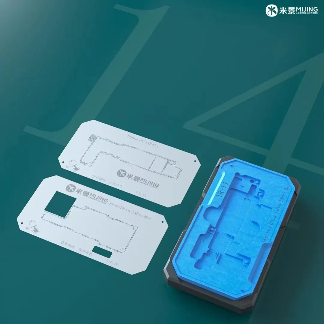 Mj z20pro Mid-Layer-Pflanz dose Vorlage für iPhone x xs 11 12 13 14 15 Pro Max Mini-Motherboard BGA Reballing Schablonen plattform – Detail 6