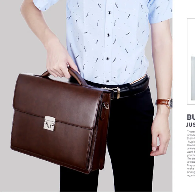 New Genuine Leather Handbag for Men Top Layer Cowhide Vertical Single Shoulder Messenger Bag Postman Briefcase Computer Bag