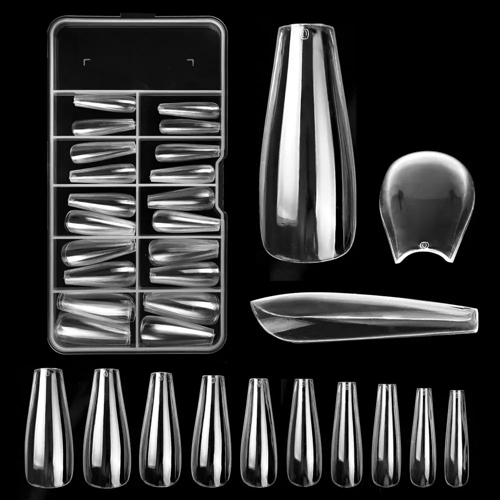 Mold Nail Capsule DIY Nail Art Tool Press On False Nails Long Artificial Nails Fake Nail Extension Full Cover Nail Tips