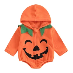 Halloween Outfit Newborn Baby Boy Girl Pumpkin Costume for Halloween Pumpkin Outfits Infant Unisex Baby Romper Jumpsuit