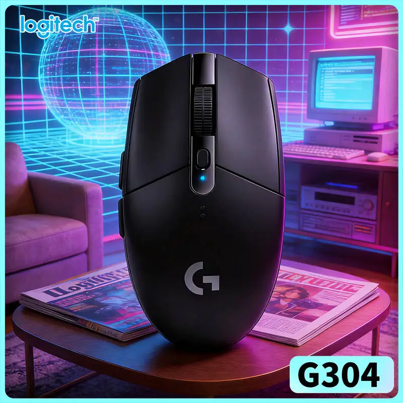 

Беспроводная игровая мышь Logitech G304 с сенсором HERO 12000 DPI, LIGHTSPEED 1 мс, 9-месячным временем автономной работы, высокой износостойкостью, для геймеров