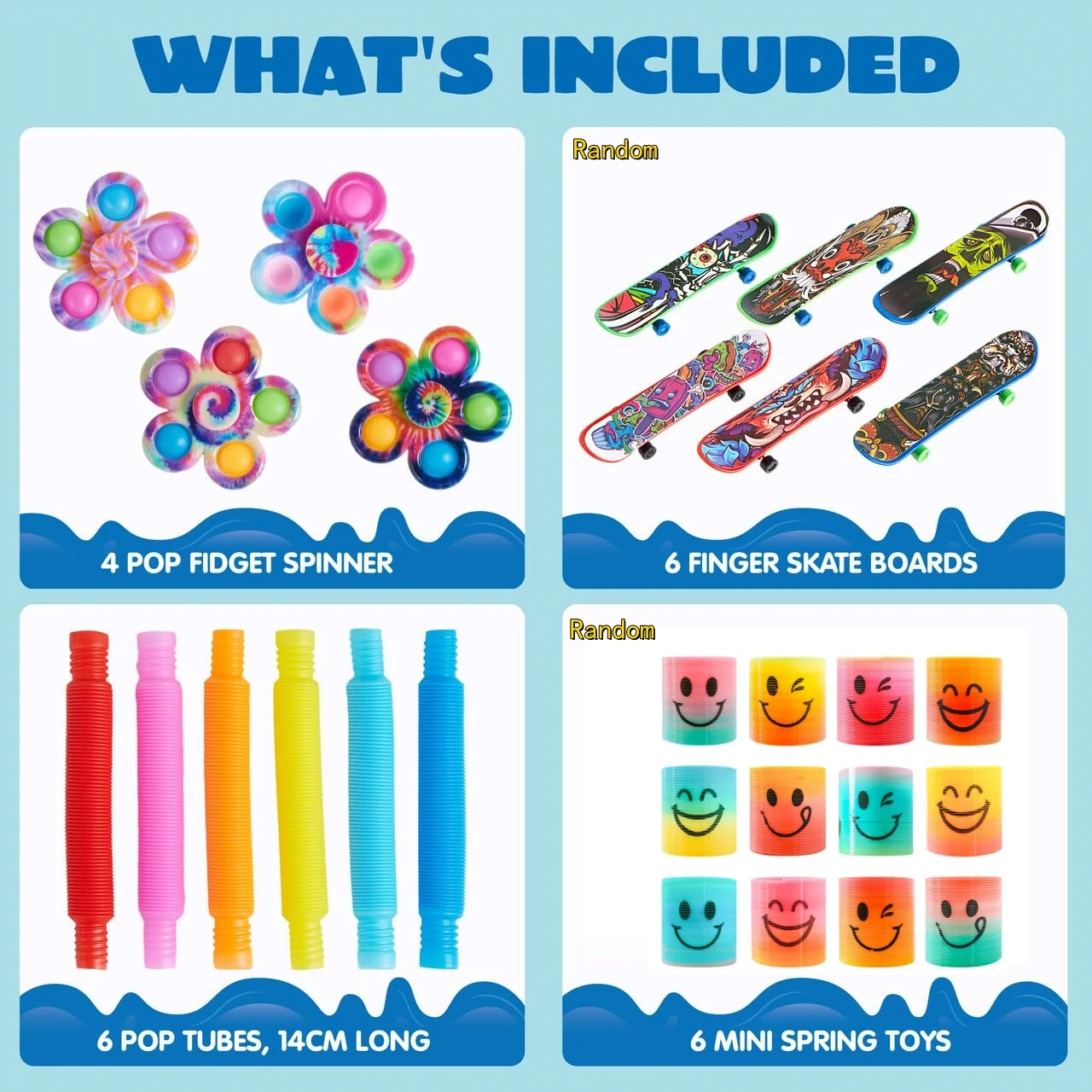 Bulk Pack of 30-120 Popular Fidget Toys for Kids - Party Favors Goodie Bag Fillers Birthday Party Prizes view 3