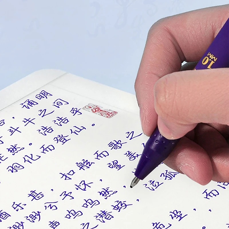 1-8 Stück lila Tinten gel stifte 0,7mm/1,0mm zum Schreiben von Nachfüll-Büromaterial mit großer Kapazität zurück in die Schule – Detail 7