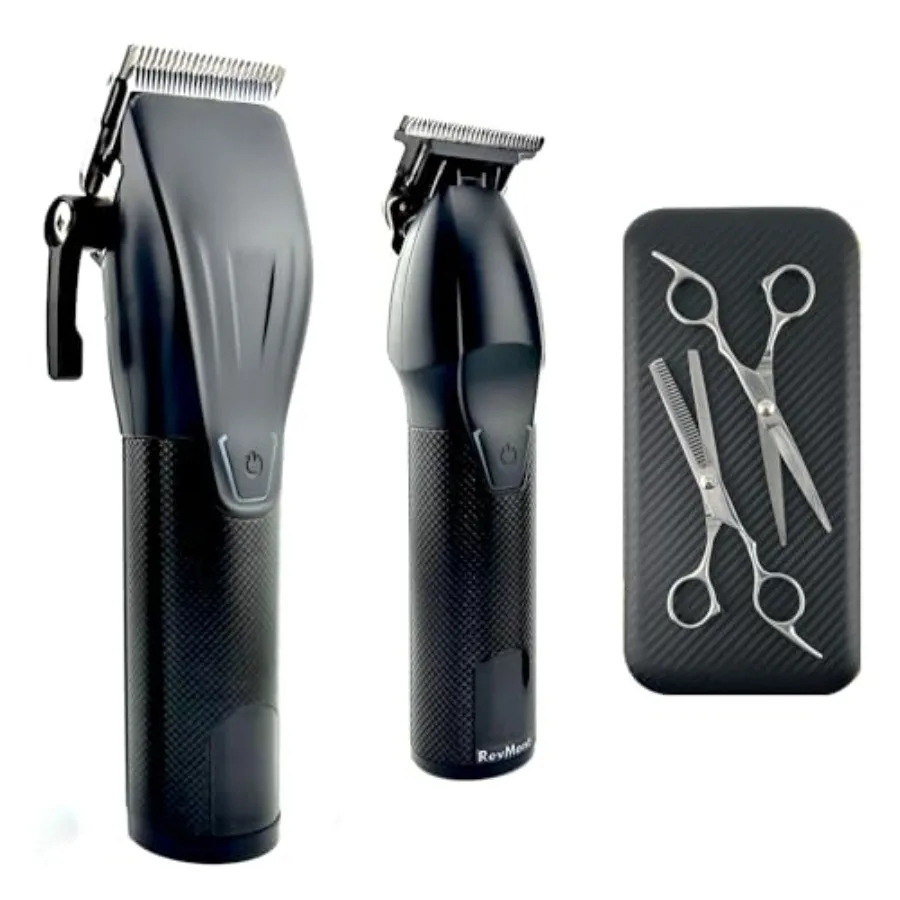 

Multi-Speed Clipper Set for Men 20-Piece Grooming Kit with T-Blade Plus King Clipper Rechargeable Hair Trimmers Metal Grip Carb