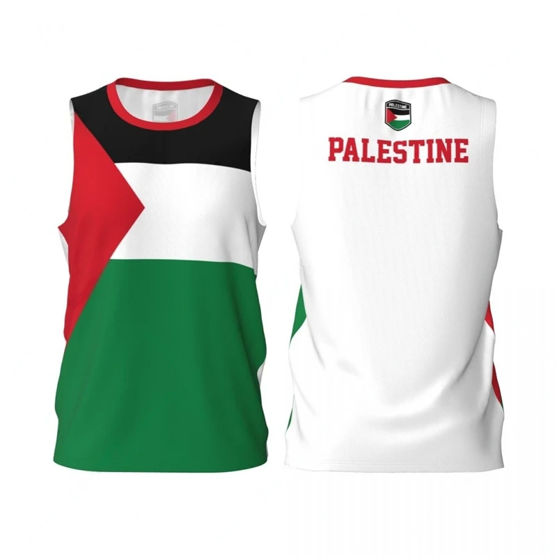 Palestine Flag Graphic Tank Top Simple Fashion Men Women 3D Printed Basketball Jersey Tees Loose Sports Sleeveless T Shirts Vest