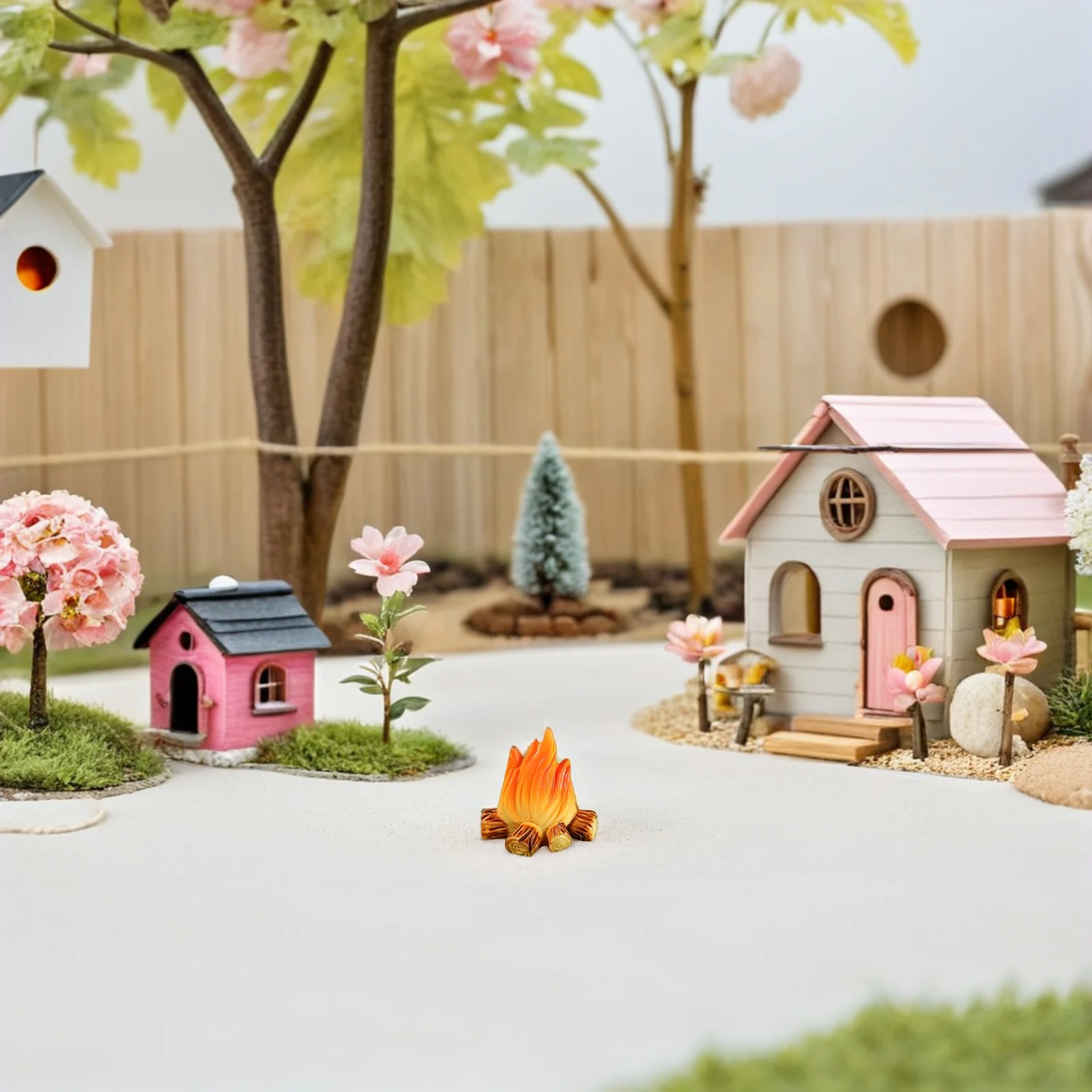 

24pcs Miniature Campfire Fake Resin Bonfire Decoration Micro Fire For House Mini House Accessories Party Favors