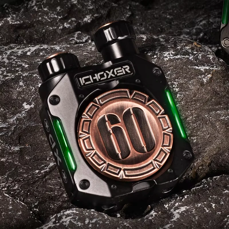 Nouveau bouton à cliquet de liaison à Double colonne, décompression de pièce de monnaie, Fidget Spinner, curseur de poussée en métal, soulagement du Stress, jouet lumineux EDC, cadeau