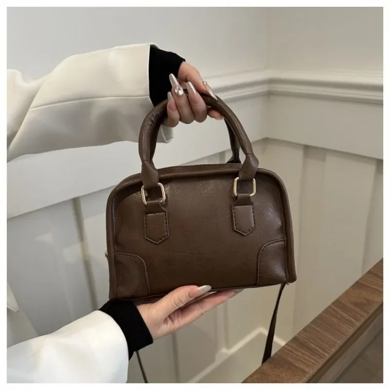 Vintage Pillow Female Autumn and Winter New Style New Wave Handbag Small Square Bag All-match Crossbody Bag