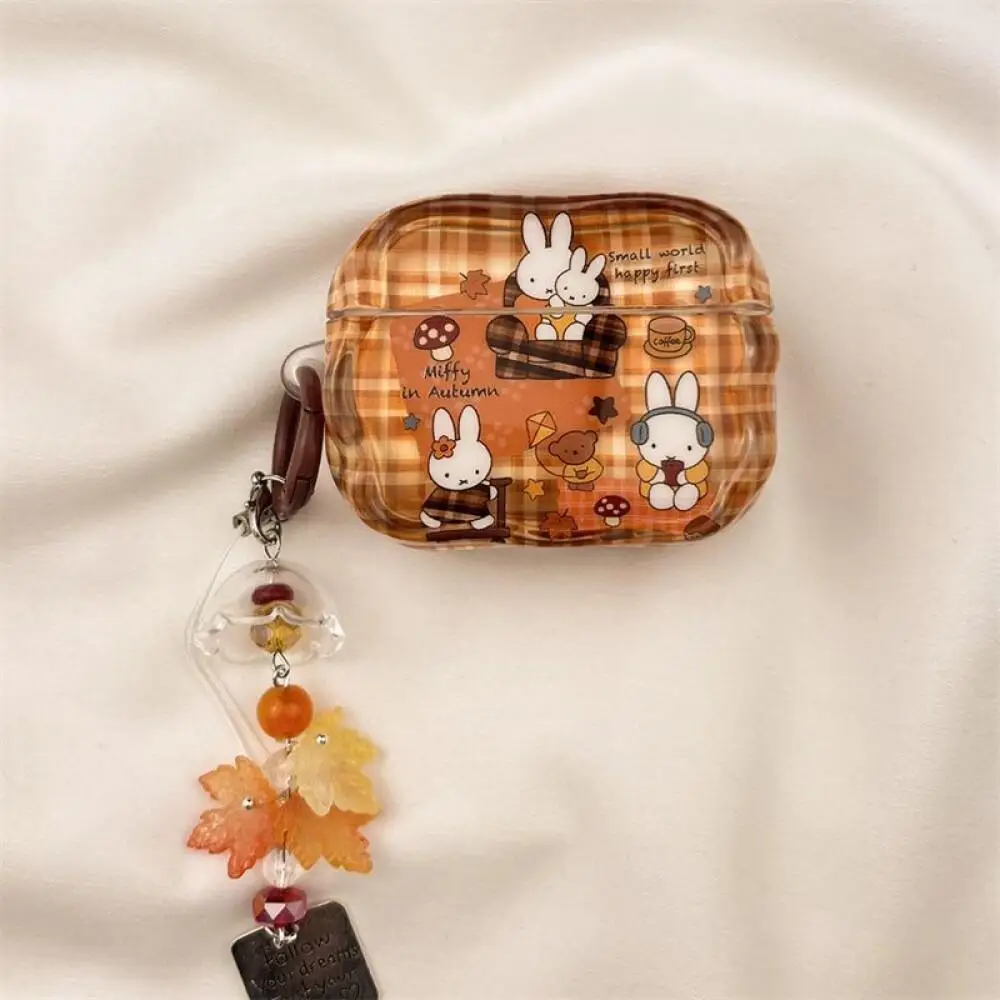 

Miffy Earphone Case Ins Brown Kawaii Cartoon Miffy Rabbit Suitable for Airpods Pro 3Rd Generation Bluetooth Protective Case