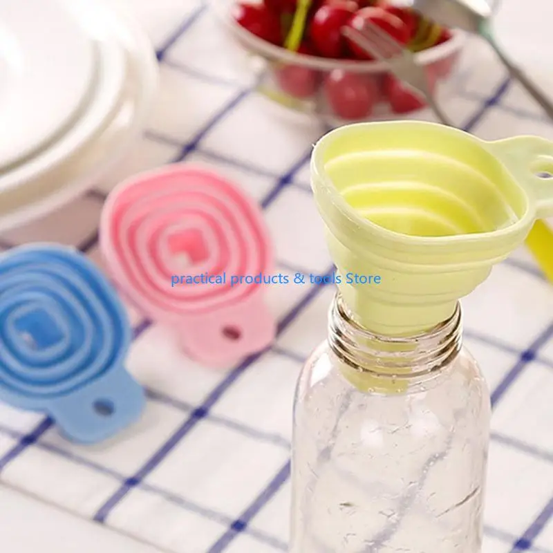 77JB Silicone Collapsible Funil Portáteis para Cerveja Collapsível tremonha combustível