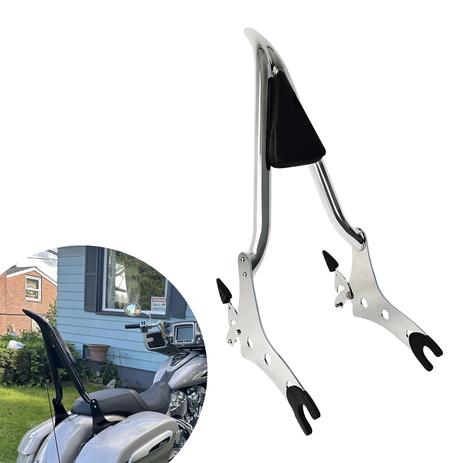 

For Indian Chieftain Roadmaster Springfield Challenger 2014-2024 Sissybar Passenger Motorcycle Rear Purpose Backrest Sissy Bar