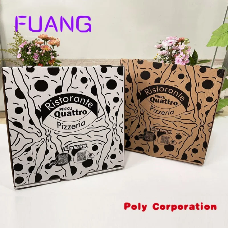 Custom  Pizza Box Manufacturers 12 14 16 18 Inch Custom Black Pizza Boxes High Quality Pizza Box