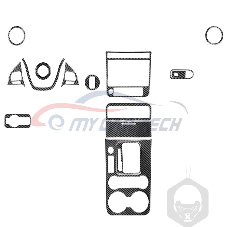 Real Carbon Fiber Car Parts Interior Trims  sticker kit for V-W 2011-2018 Touareg dash