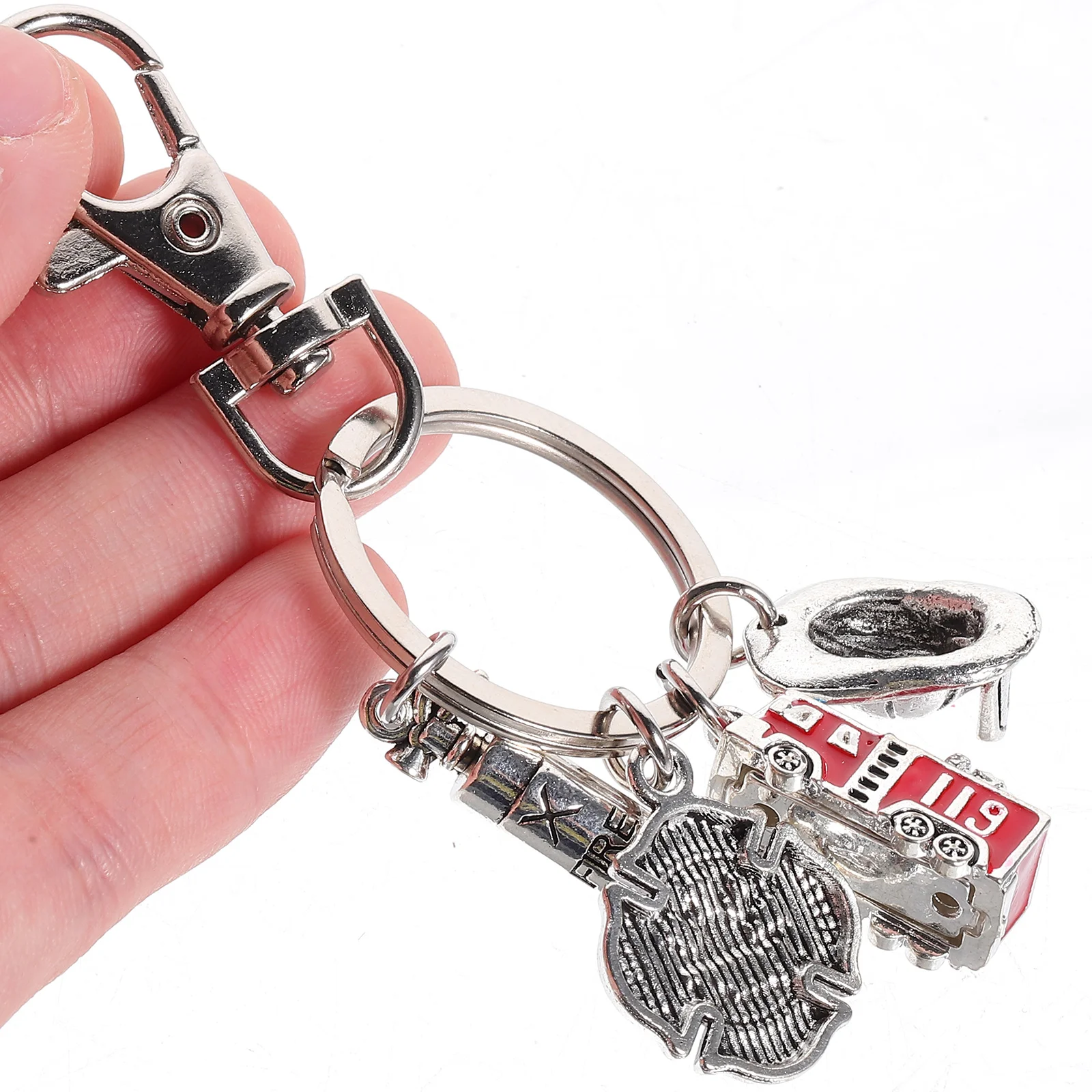 Firefighter Safety Equipment Fireman Keychain from Girlfriend Wallet Alloy for Boyfriend