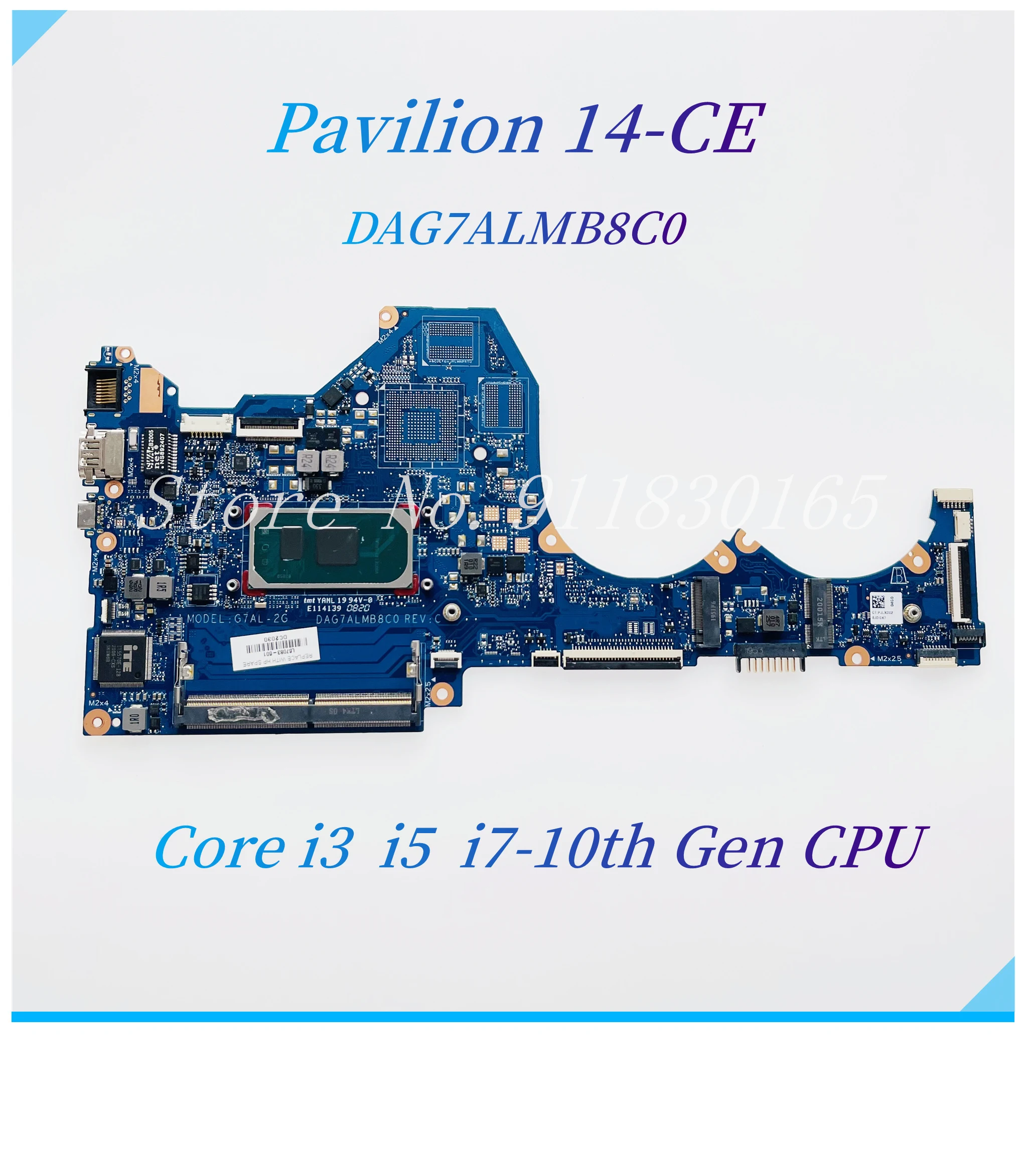 

DAG7ALMB8C0 G7AL-2G для HP Pavilion 14-CE TPN-Q207 Материнская плата ноутбука L67082-601 с i3 i5 i7 CPU UMA DDR4 материнская плата