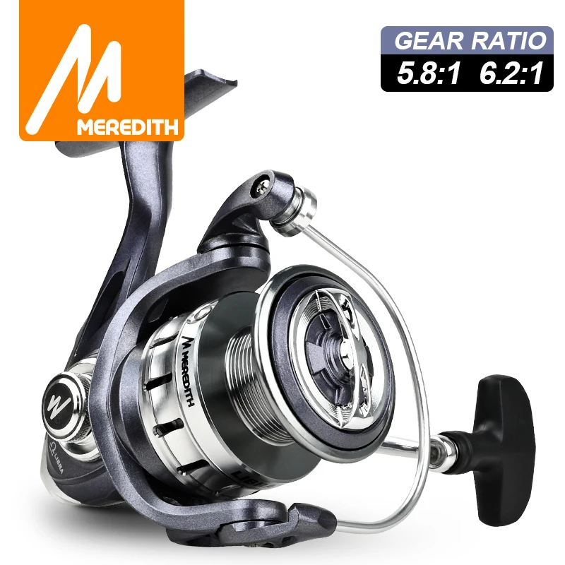 

MEREDITH LIBRA High Strength Body Spinning Fishing Reel 18KG Max Carbon Washer Drag 7+1BBs 5.8:1 or 6.2:1 High Speed Ratio