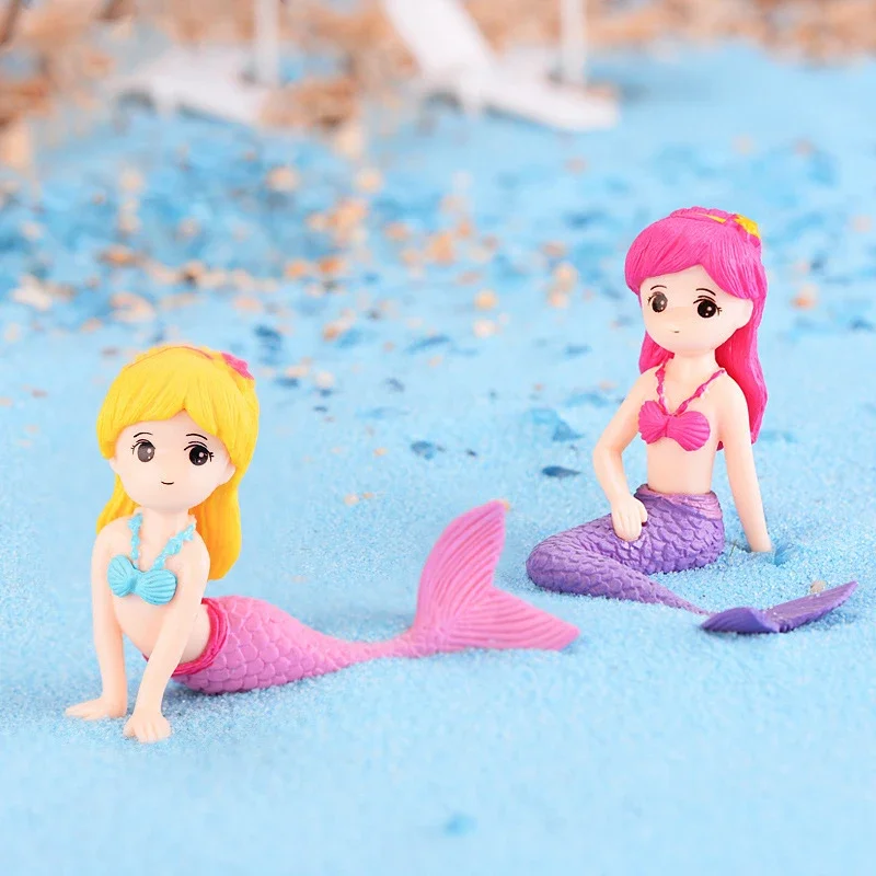 1pc Cute Mermaid Micro Landscape DIY Aquarium Fish Tank Little Mermaid Ornament Desk Craft Home Decoration Accessories image 2