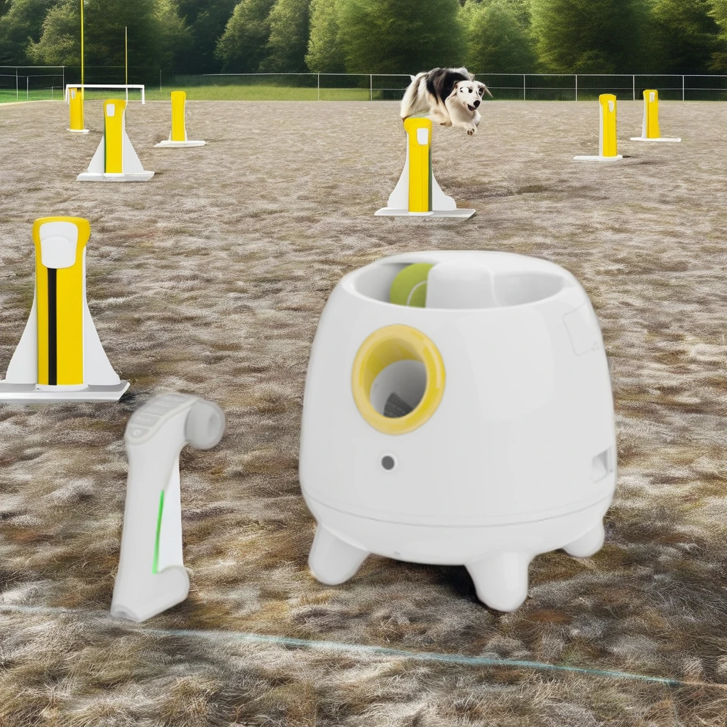 

Hot Selling Tennis Launcher Adjustable Distance Automatic Serve Machine Agility Training Toy for Dogs Pet Training Supplies