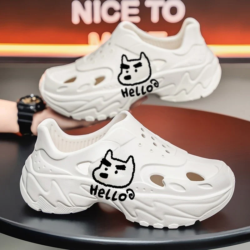 

Летние пляжные сандалии на толстой подошве 2026 года для мужчин и женщин, увеличивающие рост, садовые туфли-шлепанцы для женщин