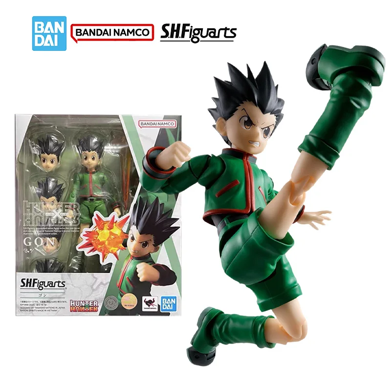 

Bandai Original Genuine Figure Hunter Hunter Model Kit Anime Figures SHF Gon·Freecss Collection Action Figure Model Toys Gifts