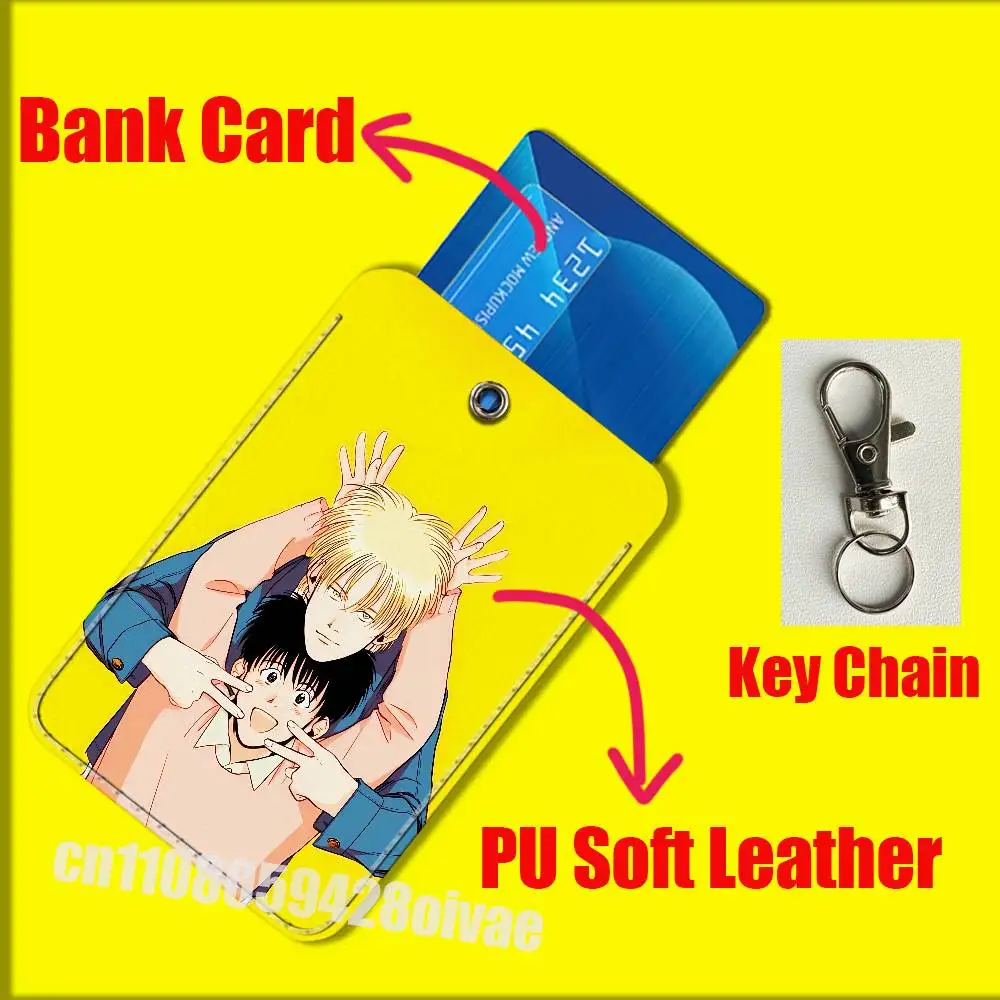 Banana Fish Ash Lynx Eiji Okumura Klipsy na identyfikator Karty kredytowe Bankowe Karty dostępu Karty wodne Etui Ozdobne Torba Brelok