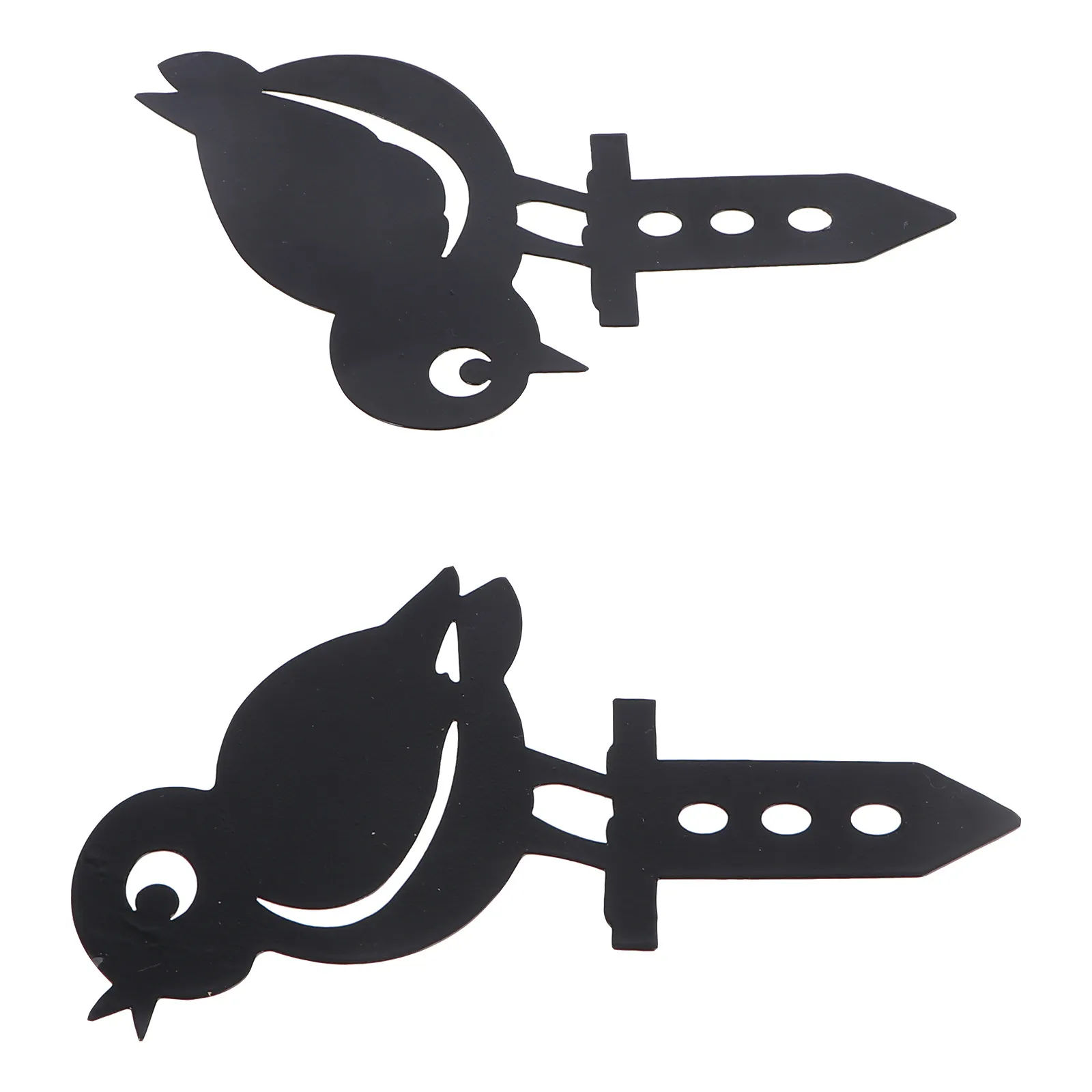 2Pcs Iron Rooster Yard Inserting Decor Creative Garden Ornaments Stable Outdoor Ground Rods Decorative Iron Crafts