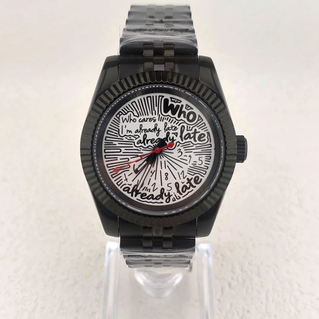 Men's watches NH35 watches luxury black knight series watches automatic movement mechanical watches support custom logo watches