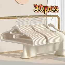 Space Saving Hangers for Dorm Room Closet, Non-Trace Flocking Rack, Non-Slip, 10PCs, 20PCs, 30 PCs